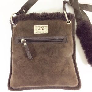 UGG | Brown Cross Body Bag, Tie Top, Dust Bag